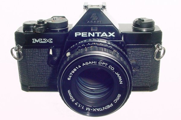 Pentax MX 35mm Film SLR Manual Camera with Pentax-M 50mm F/1.7 SMC Lens in Black