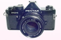 Pentax MX 35mm Film SLR Manual Camera with Pentax-M 50mm F/1.7 SMC Lens in Black
