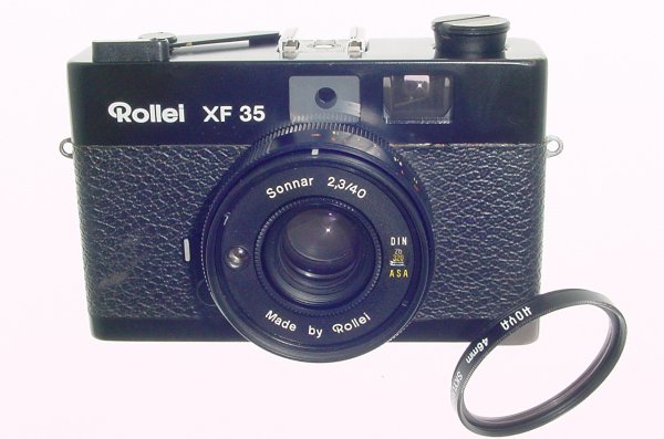 Rollei XF 35 35mm Film Rangefinder Camera with Sonnar 40mm F/2.3 Lens - Black