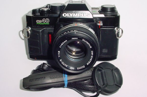 Olympus OM40 Program 35mm Film Camera with Olympus 50mm F/1.8 Zuiko Lens