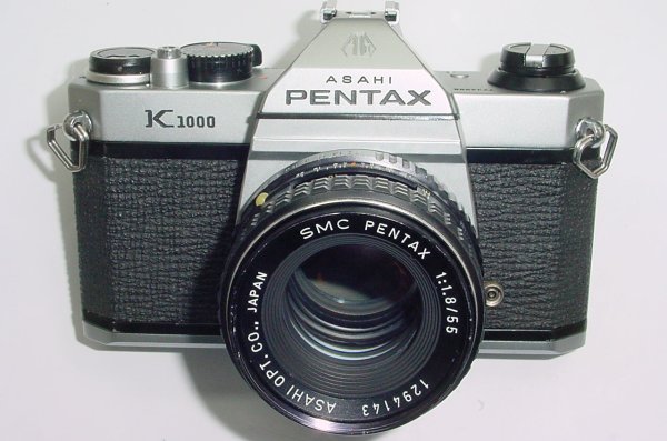 Pentax K1000 35mm Film SLR Manual Camera with Pentax-M 55mm F/1.8 SMC Lens