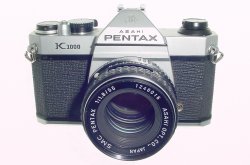 Pentax K1000 35mm Film SLR Manual Camera with Pentax 55mm F/1.8 SMC Lens