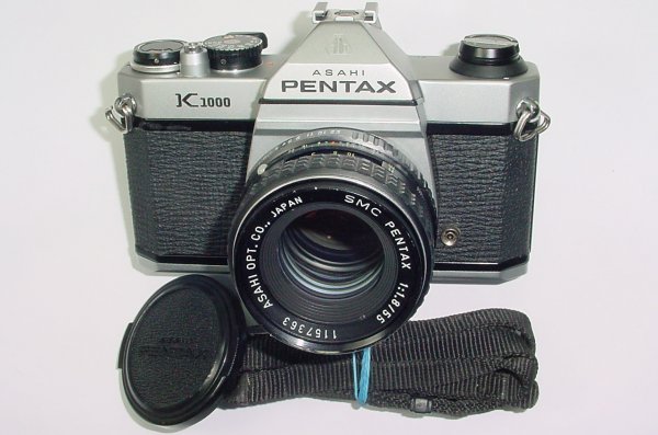 Pentax K1000 35mm Film SLR Manual Camera with Pentax-M 55mm F/1.8 SMC Lens