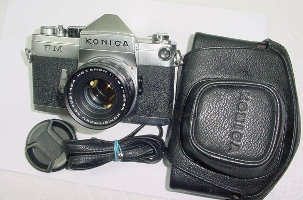 Konica FM 35mm Film SLR Manual Camera with Hexanon 52mm f/1.8 Konishiroku Lens