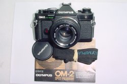 Olympus OM-2 Spot/Program 35mm Film SLR Manual Camera + 50mm f/1.8 Zuiko Lens
