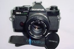 Olympus OM-2 Spot/Program 35mm Film SLR Manual Camera + 50mm f/1.8 Zuiko Lens