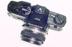 Olympus OM-2 Spot/Program 35mm Film SLR Manual Camera + 50mm f/1.8 Zuiko Lens