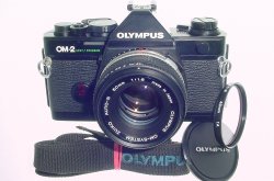 Olympus OM-2 Spot/Program 35mm Film SLR Manual Camera + 50mm f/1.8 Zuiko Lens