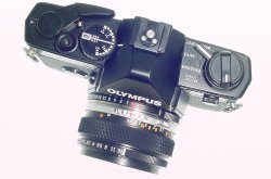 Olympus OM-2 Spot/Program 35mm Film SLR Manual Camera + 50mm f/1.8 Zuiko Lens