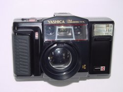 YASHICA T AF Point & Shoot Film Camera Carl Zeiss 35/3.5 Lens + Tele Converter