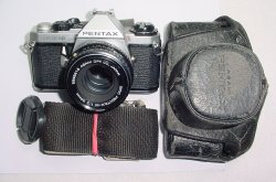 Pentax ME Super 35mm Film Manual SLR Camera with Pentax-M 50mm F/2 smc Lens