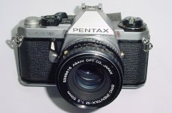Pentax ME Super 35mm Film Manual SLR Camera with Pentax-M 50mm F/2 smc Lens