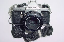 Pentax ME Super 35mm Film Manual SLR Camera with Pentax-M 50mm F/2 smc Lens