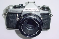 Pentax ME Super 35mm Film Manual SLR Camera with Pentax-M 50mm F/2 smc Lens