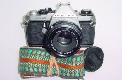 Pentax ME Super 35mm Film Manual SLR Camera with Pentax-M 50mm F/2 smc Lens
