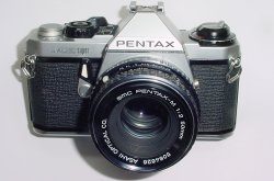 Pentax ME Super 35mm Film Manual SLR Camera with Pentax-M 50mm F/2 smc Lens
