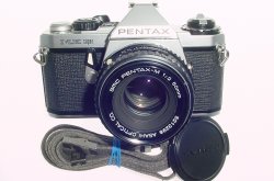 Pentax ME Super 35mm Film Manual SLR Camera with Pentax-M 50mm F/2 smc Lens
