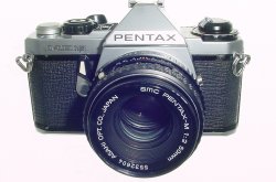 Pentax ME Super 35mm Film Manual SLR Camera with Pentax-M 50mm F/2 smc Lens