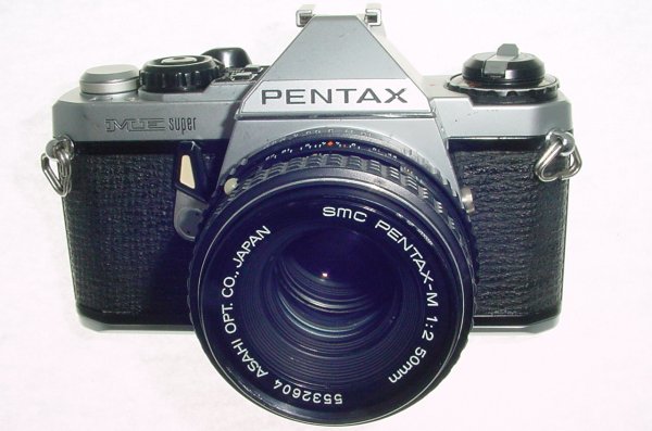 Pentax ME Super 35mm Film Manual SLR Camera with Pentax-M 50mm F/2 smc Lens