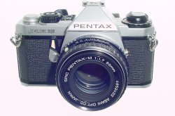 Pentax ME Super 35mm Film Manual SLR Camera + Pentax-M 50mm f/1.7 smc Lens