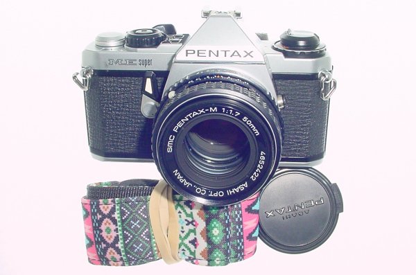 Pentax ME Super 35mm Film Manual SLR Camera + Pentax-M 50mm f/1.7 smc Lens
