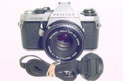 Pentax ME Super 35mm Film Manual SLR Camera + Pentax-M 50mm f/2 smc Lens