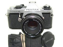 Pentax ME Super 35mm Film Manual SLR Camera + Pentax-M 50mm f/2 smc Lens