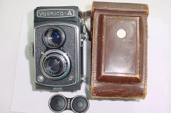 Yashica-A 120 Film Medium Format 6x6 manual Camera Yashikor 80mm f/3.5 Lens