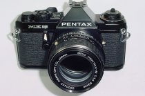 Pentax ME Super 35mm Film manual SLR Camera with Pentax M 50/1.4 smc Lens -Black