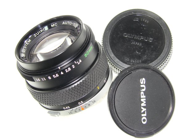 Olympus 50mm F/1.4 MC Zuiko AUTO-S Standard Manual Focus OM-System Lens