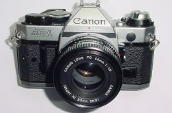 Canon AE-1 Program 35mm SLR Film Manual Camera with Canon 50mm F/1.8 FD Lens
