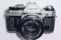 Canon AE-1 Program 35mm SLR Film Manual Camera with Canon 50mm F/1.8 FD Lens