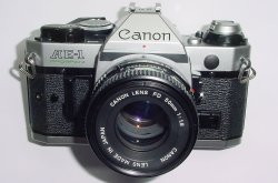 Canon AE-1 Program 35mm SLR Film Manual Camera with Canon 50mm F/1.8 FD Lens