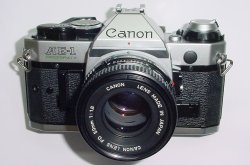 Canon AE-1 Program 35mm SLR Film Manual Camera with Canon 50mm F/1.8 FD Lens