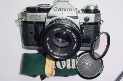 Canon AE-1 Program 35mm SLR Film Manual Camera with Canon 50mm F/1.8 FD Lens