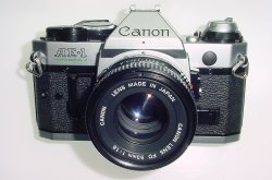 Canon AE-1 Program 35mm SLR Film Manual Camera with Canon 50mm F/1.8 FD Lens