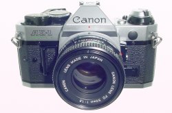 Canon AE-1 Program 35mm SLR Film Manual Camera with Canon 50mm F/1.8 FD Lens