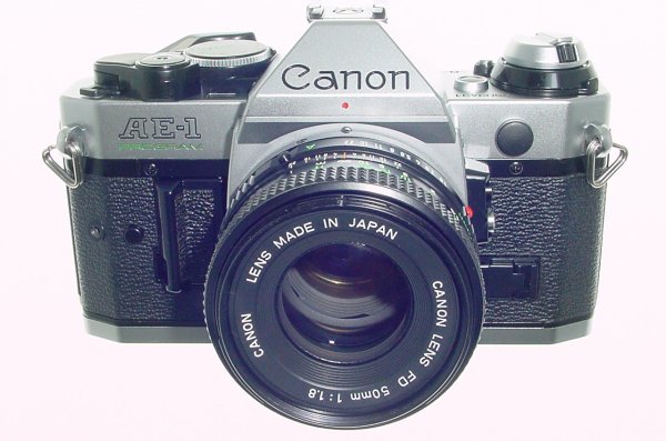 Canon AE-1 Program 35mm SLR Film Manual Camera with Canon 50mm F/1.8 FD Lens