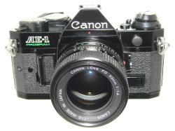 Canon AE-1 Program 35mm SLR Film Manual Camera + Canon 50mm F/1.4 FD Lens
