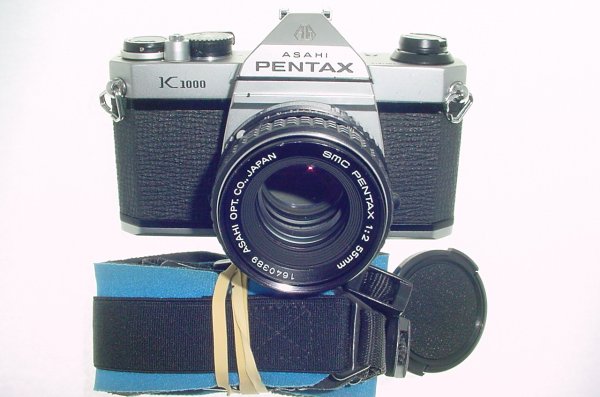 Pentax K1000 35mm Film SLR Manual Camera + Pentax-M 55mm F/2 SMC Lens