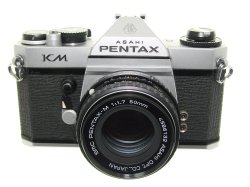 Pentax KM 35mm Film SLR Manual Camera + Pentax-M 50mm F/1.7 SMC Lens
