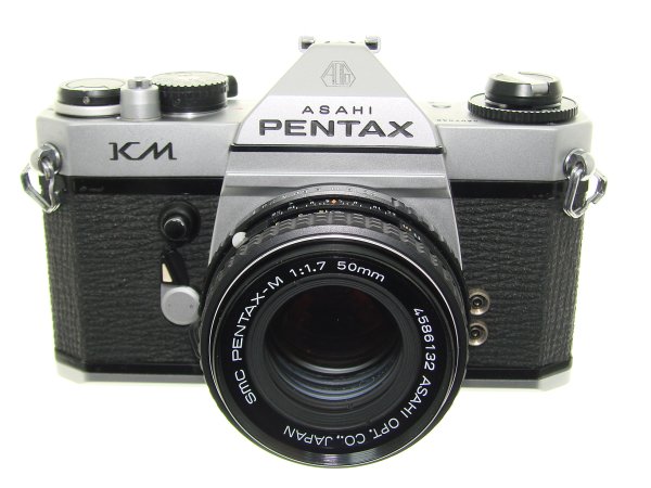 Pentax KM 35mm Film SLR Manual Camera + Pentax-M 50mm F/1.7 SMC Lens
