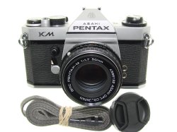 Pentax KM 35mm Film SLR Manual Camera + Pentax-M 50mm F/1.7 SMC Lens