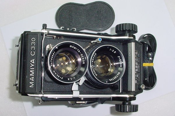 Mamiya C330 Professional TLR Film Camera + Mamiya-Sekor 80mm f/2.8 blue dot Lens