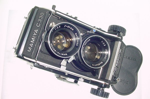 Mamiya C330 Professional TLR Film Camera + Mamiya-Sekor 80mm f/2.8 blue dot Lens