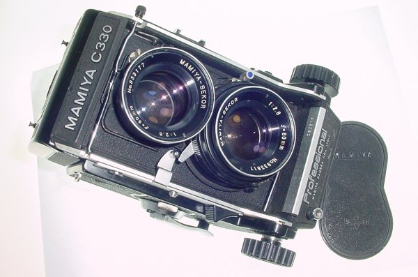 Mamiya C330 Professional TLR Film Camera + Mamiya-Sekor 80mm f/2.8 blue dot Lens