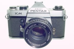 Pentax KM 35mm Film SLR Manual Camera + Pentax-M 55mm F/1.8 SMC Lens