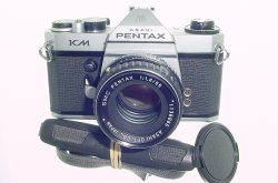 Pentax KM 35mm Film SLR Manual Camera + Pentax-M 55mm F/1.8 SMC Lens