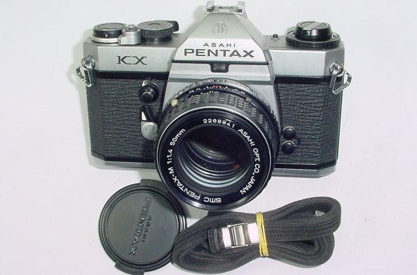 Pentax KX 35mm Film SLR Manual Camera with Pentax-M 50mm F/1.4 SMC Lens