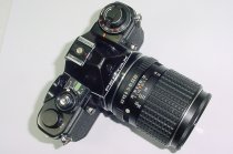 Pentax ME 35mm Film Manual SLR Camera with Pentax-M 135mm F/3.5 SMC Lens in Black